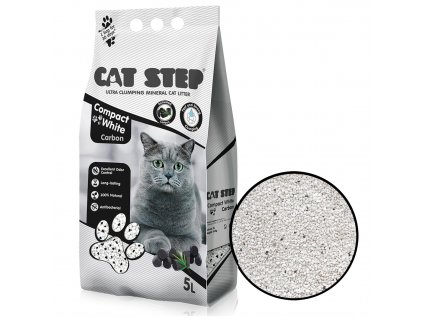 Cat Step Compact White Carbon 5 l