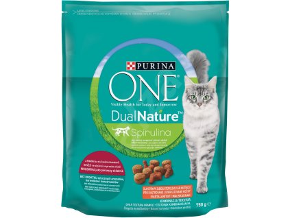 Purina ONE Dual Nature Sterilized Spirulina s hovězím 750g
