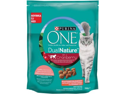 Purina ONE Dual Nature Sterilized Brusinka s lososem 750g