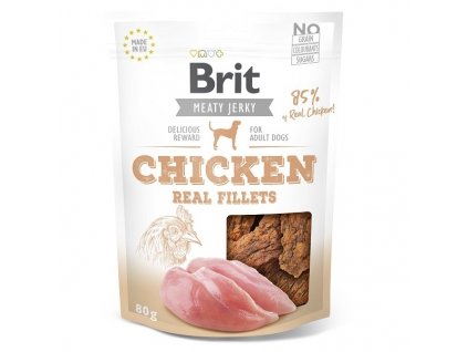 Brit pamlsky Jerky Chicken Fillets 80 g