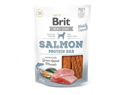 Brit pamlsky Jerky Salmon Protein Bar 80 g