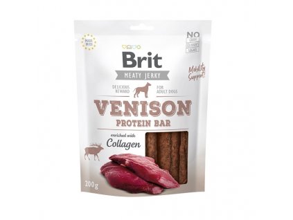 Brit pamlsky Jerky Venison Protein Bar 200 g