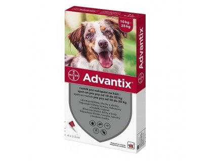 Advantix Spot On 1x2,5ml pro psy 10 25kg (1 pipeta)