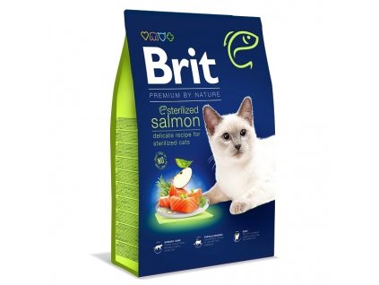 Brit Premium Cat by Nature Sterilized Salmon 8kg
