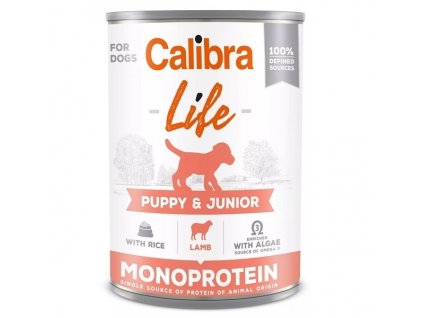 Calibra Dog Life konzerva Puppy & Junior Lamb with Rice 400g
