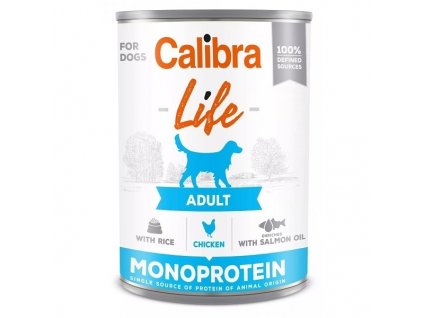 Calibra Dog Life konzerva Adult Chicken with rice 400g