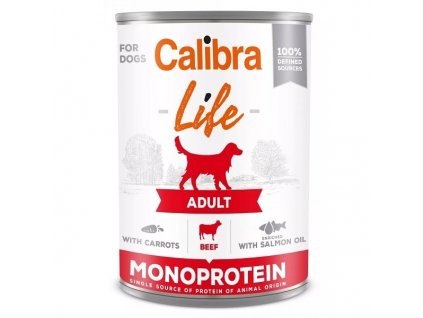 Calibra Dog Life konzerva Adult Beef with carrots 400g