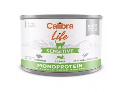 Calibra Cat Life  konzerva Sensitive Rabbit 200g