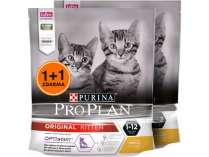 Pro Plan Cat Kitten kuře 400 g 1+1 ZDARMA