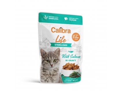 Calibra Cat Life kapsa Sterilised Salmon in gravy 85g