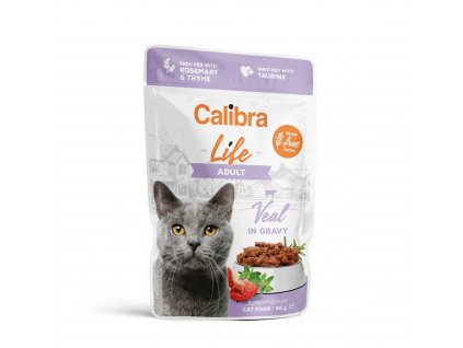 Calibra Cat Life kapsa Adult Veal in gravy 85g