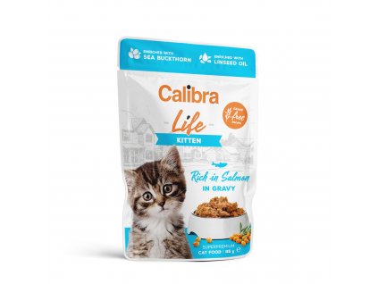 Calibra Cat Life kapsa Kitten Salmon in gravy 85g