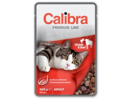 3410 calibra cat kapsa premium adult chicken beef 100 g