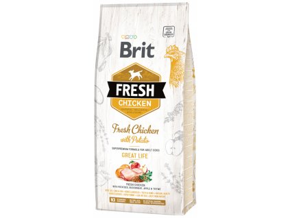 3821 1 brit fresh chicken with potato adult great life 12 kg
