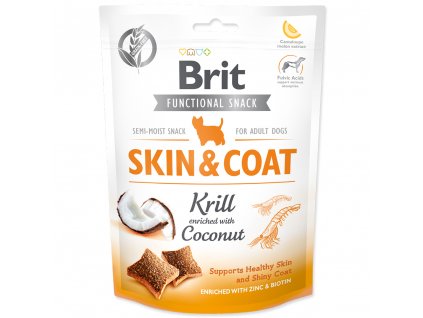 3917 brit care dog functional snack skin coat krill 150 g