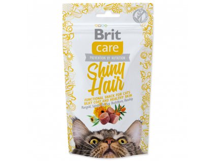 4055 1 brit care cat snack shiny hair 50 g