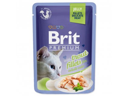 4199 1 brit premium cat pouch with trout fillets in jelly for adult cats 85 g