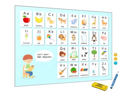 Kovová magnetická tabule - anglická abeceda pro nejmenší