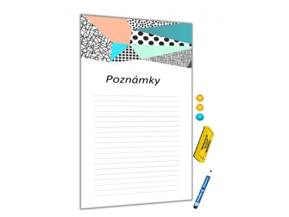 Kovová magnetická tabule - dekorační poznámky