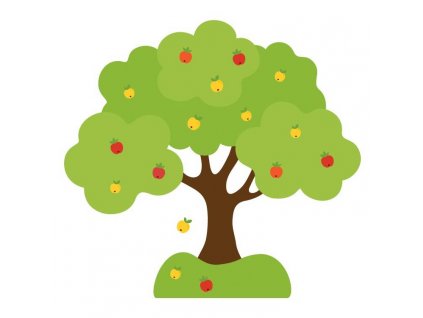 dekorace velka svet kolem nas jablon vcetne drnu pod stromem