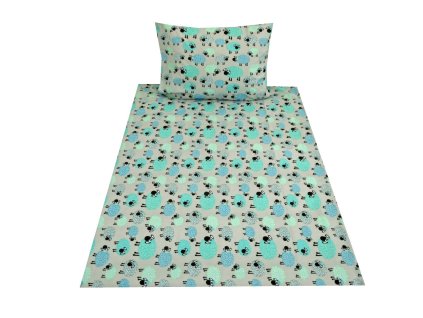 SET - bavlněné povlečení do MŠ - Barevné ovečky