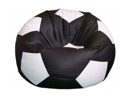 Sedací vak XXXL 100 cm míč - černá / bílá - 500L
