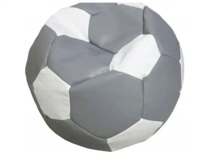 Sedací vak XXXL 100 cm míč - šedá / bílá - 500L