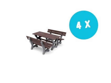 4 x NEZNIČITELNÝ parkový EKO set Viky III.