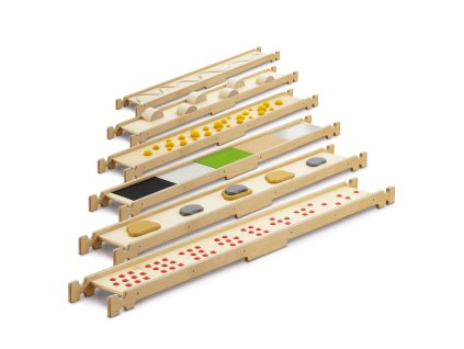 Balanční lavičky - Cesta přírodou 6 ks + 2 x držák na lavičky ZDARMA