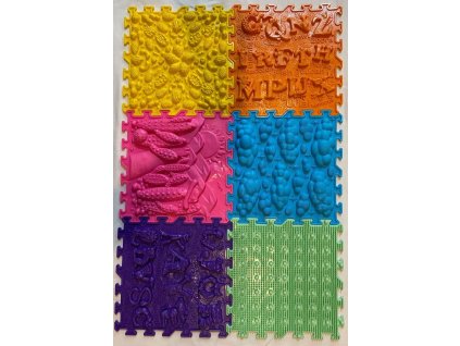 OrtoNature Masážní ortopedické podložky set 6 ks - pro nejmenší IV (25x25cm)