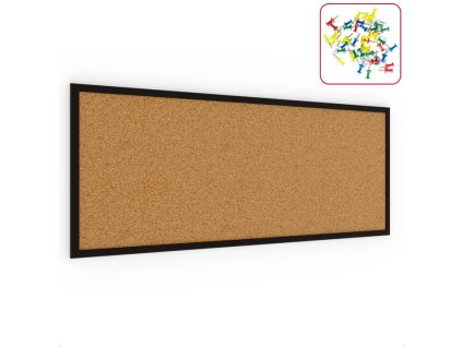 Screenshot 2025 04 15 at 08 45 54 Korková tabule 100x40 cm lakovaný dřevěný rám ČERNÝ