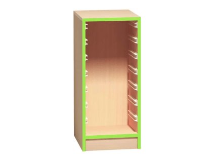 Skříňka na plastové boxy javor se soklem