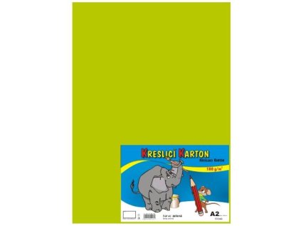 Kreslicí karton A2 / 180g / 10 listů - světle zelený