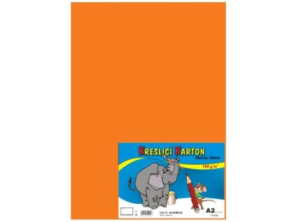 Kreslicí karton A2 / 180g / 10 listů - oranžový