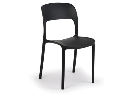 Designová plastová jídelní židle ROBIN, černá