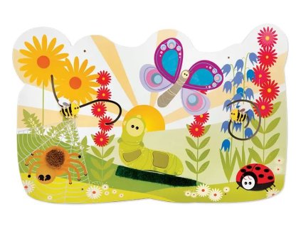 Montessori Nástěnná senzorická deska LOUKA ( 118 x 35 x 75 cm)