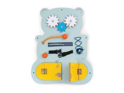 Montessori Nástěnná manipulační deska MEDVĚD ( 47 x 60 cm)