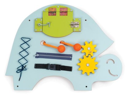 Montessori Nástěnná manipulační deska ŽELVA ( 47 x 60 cm)