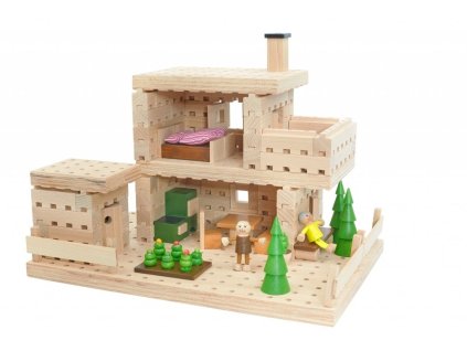 DŘEVĚNÁ STAVEBNICE BUKO - CHATA 180 DÍLŮ