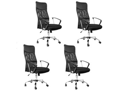 Screenshot 2025 12 18 at 08 57 47 4PACK kancelářská židle Alberta černá (4 ks) Opěrák síť