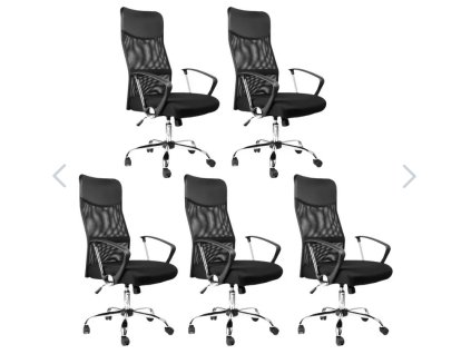 Screenshot 2025 12 18 at 09 09 53 5PACK kancelářská židle Alberta černá (5 ks) Opěrák síť