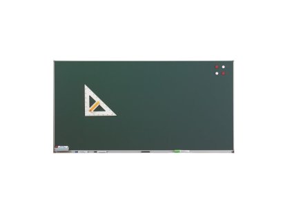 150 x 100 cm - zelená keramická tabule s odkládací lištou, na křídy Mibekon