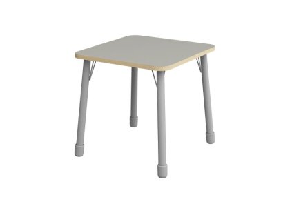 69 x 69 x 2,5 cm - výškově stavitelný stůl čtverec - deska šedá