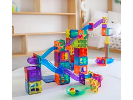 stavebnice gem magnetická hra kuličková dráha 150 dílků1