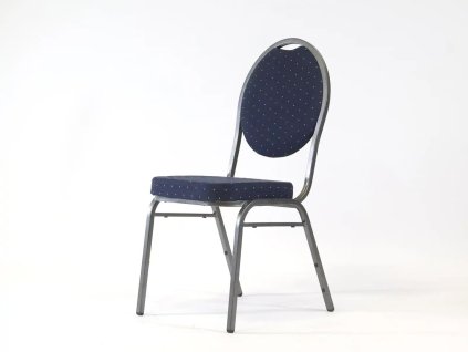 Banketová židle K-5 antracit/modrá