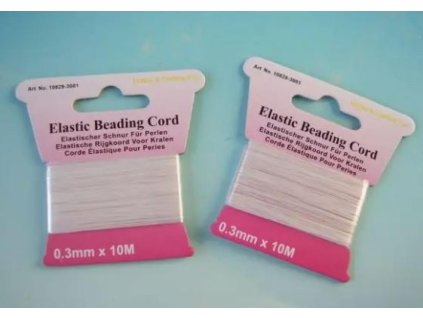 Navlékací šňůrka elastická bílá 10m