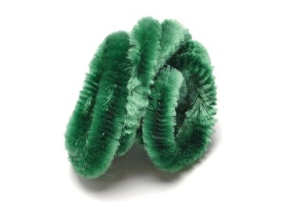 Plyšový drátek 50cm/10ks zelený