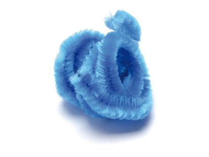 Plyšový drátek 50cm/10ks modrý