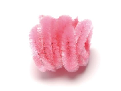 Plyšový drátek 50cm/10ks růžový
