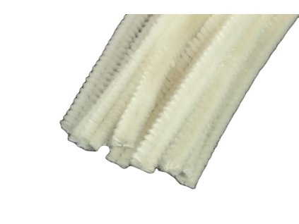 Plyšový drátek 50cm/10ks smetanový